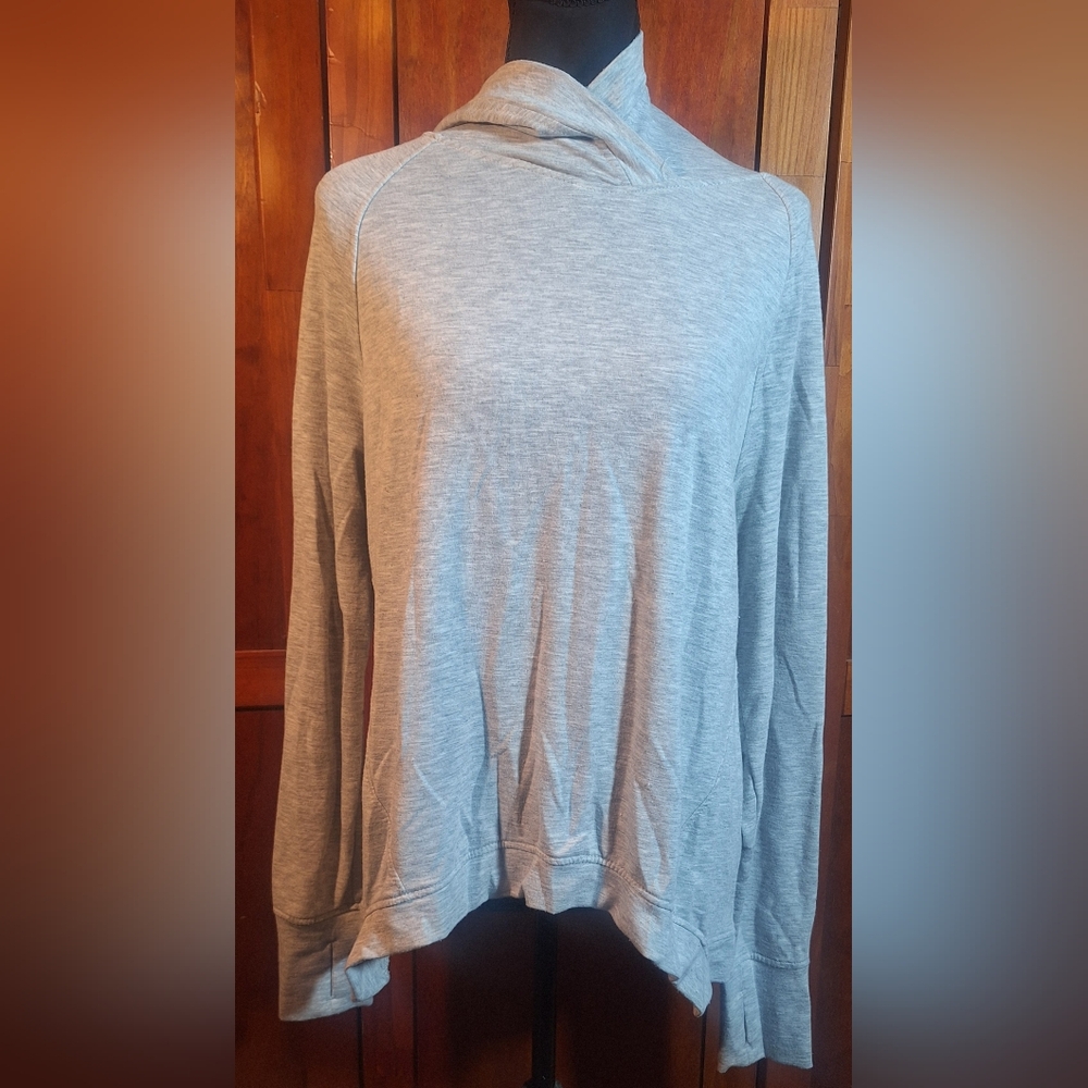 DANSKIN Light Gray Cowl Neck Hoodie